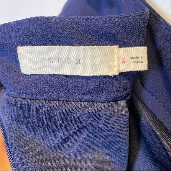 Lush Women's Sheer Maxi Skirt Size Small Colorblock Pleated Double High Slit - Picture 6 of 12